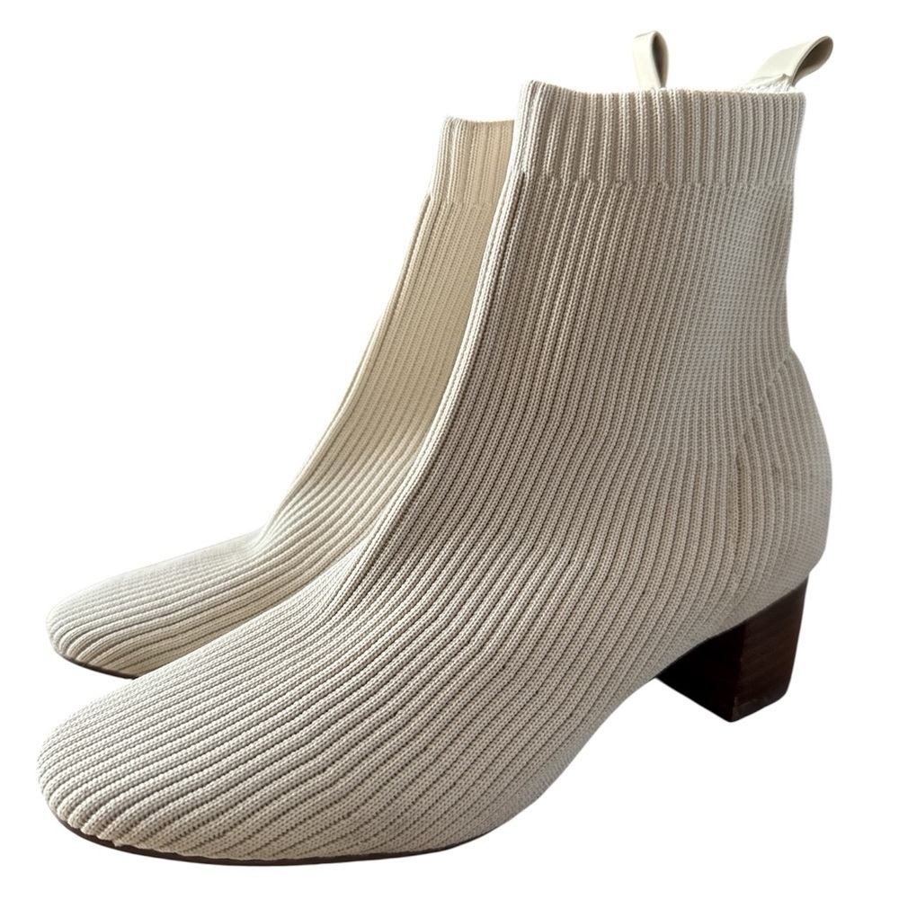 Joie Neely boots Cream Ankle Bootie knit from revolve 6.5